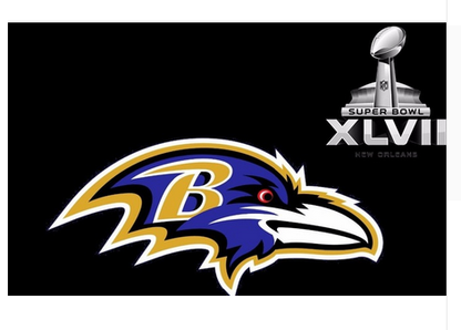 Baltimore Ravens Flag-3x5 NFL Banner-100% polyester-gloves-champions