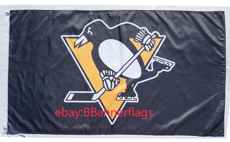 Pittsburgh Penguins Flag-3x5Ft Penguins Banner-100% polyester