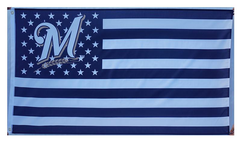 Milwaukee Brewers Flag-3x5ft MLB Brewers Banner-100% polyester