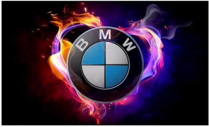 BMW flag for car racing-3x5 FT-100% polyester Banner- 2 Metal Grommets