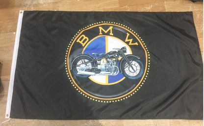 BMW flag for car racing-3x5 FT-100% polyester Banner- 2 Metal Grommets