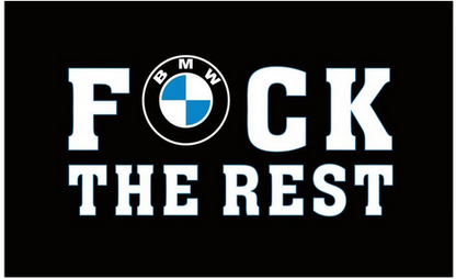 BMW flag for car racing-3x5 FT-100% polyester Banner- 2 Metal Grommets