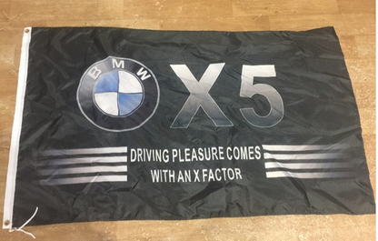 BMW flag for car racing-3x5 FT-100% polyester Banner- 2 Metal Grommets