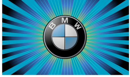 BMW flag for car racing-3x5 FT-100% polyester Banner- 2 Metal Grommets