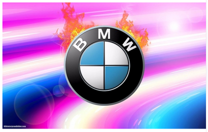 BMW flag for car racing-3x5 FT-100% polyester Banner- 2 Metal Grommets