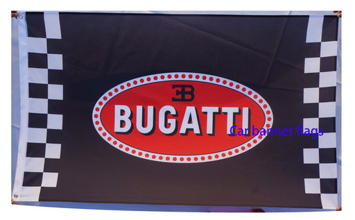 Bugatti Flag-3x5 Checkered Banner-Metal Grommets