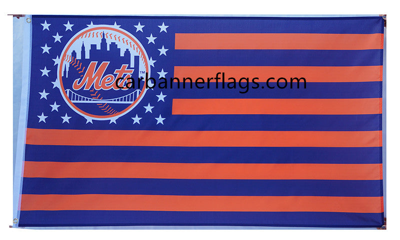 New York Mets Flag 3 x 5 FT MLB Banner brass metal holes Flag 100% polyester