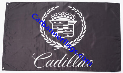Cadillac flag-3x5 FT- Cadillac Racing banner 100% polyester Banner-Black