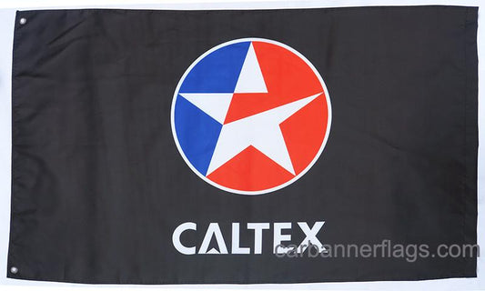 Caltex Flag-3x5 FT-Black-100% polyester-2 Metal Grommets Banner-Black