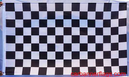 Checkered Car Racing Flag-3x5 Race Banner-100% polyester