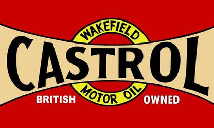 Castrol flag-3x5 FT-100% polyester Banner-2 Metal Grommets