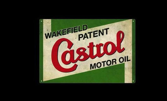 Castrol flag-3x5 FT-100% polyester Banner-2 Metal Grommets