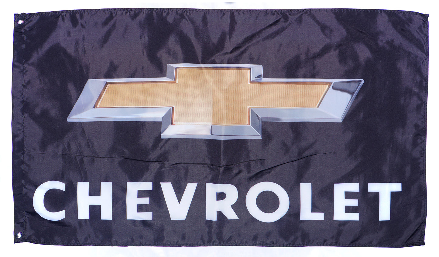 Chevrolet Flag-3x5 FT Banner-100% polyester-2 Metal Grommets