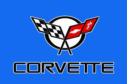 Chevrolet Corvette Flag-3x5 Checkered Banner-Metal Grommets