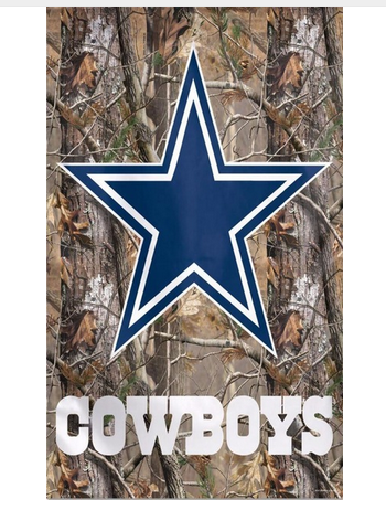 Dallas Cowboys Black Background Flag