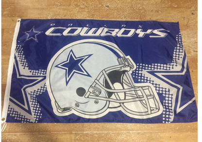 NFL Dallas Cowboys Flag-3x5Ft NFL Cowboys Banner-100% polyester-Helmet-Champions