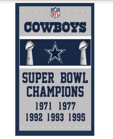 NFL Dallas Cowboys Flag-3x5 NFL Banner-100% polyester-Helmet-Champions