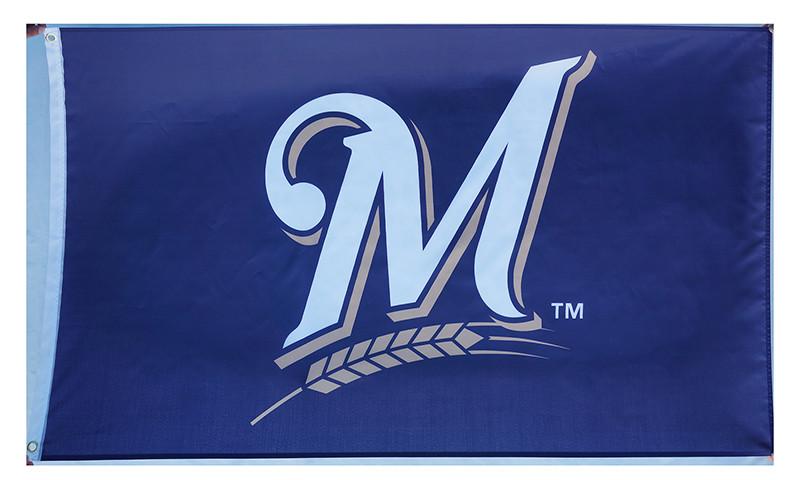 Milwaukee Brewers Flag-3x5ft MLB Brewers Banner-100% polyester