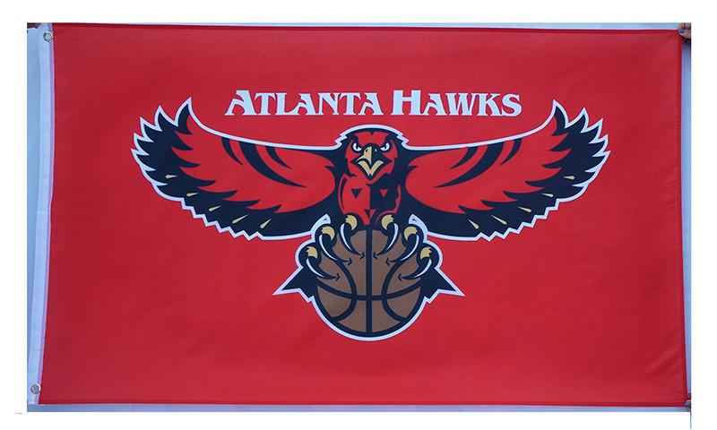 Atlanta Hawks Flag-3x5ft NBA Hawks Banner-100% polyester