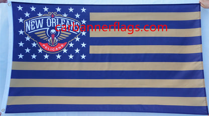 New Orleans Pelicans Flag-3x5ft NBA Pelicans Banner-100% polyester