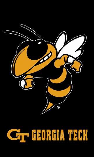 NCAA Georgia Tech Yellow Jackets Flag 3x5Ft,  Georgia Tech Banner ,100% polyester flag,90*150CM,Gatech  Yellow Jackets flag