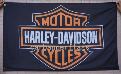 Harley Davidson FLAG BANNER LEGENDARY-3x5 motorcycles banner-100% polyester