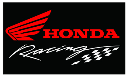 Honda Flag-3x5 checkered Motorcycles Banner-100% polyester-2 Metal Grommets