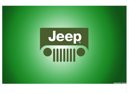 Jeep Flag-3x5 FT-100% polyester Banner-white-green-earth yellow