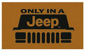 Jeep Flag-3x5 FT-100% polyester Banner-white-green-earth yellow