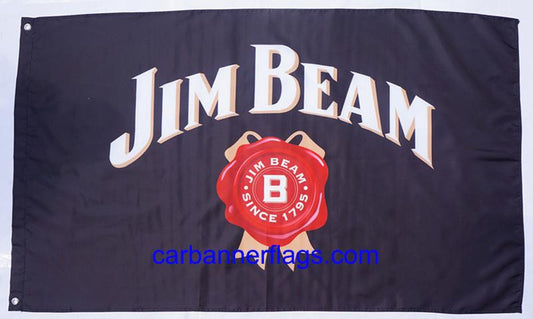 Jim Beam flag-3x5 FT-100% polyester-Banner-Black