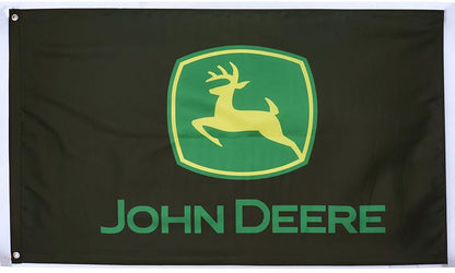 John deere flag-3x5 FT-100% polyester-Banner-one sided & 2 sided