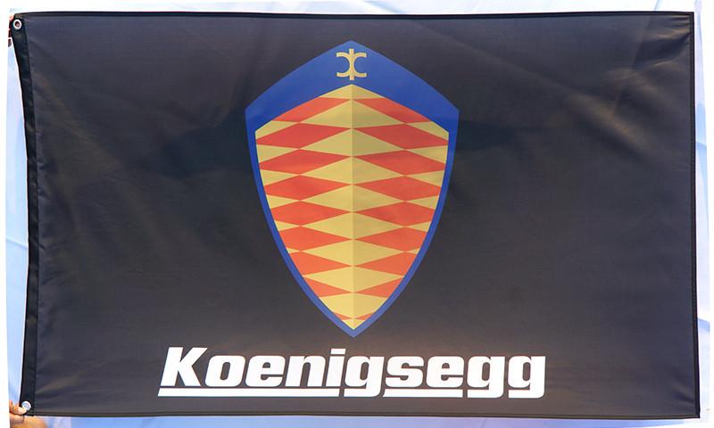 Koenigsegg Flag-3x5 Banner-100% polyester-Black