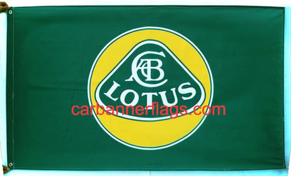 Lotus Flag-3x5 Checkered Lotus Banner-100% polyester-Green
