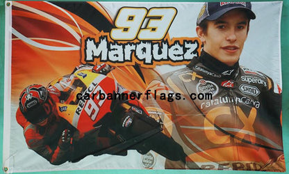 Marc Marquez 93 Motogp Flag-3x5 FT-100% polyester Banner