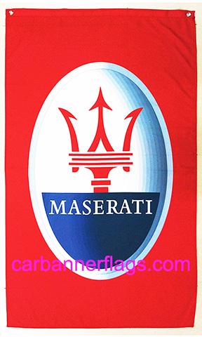 Maserati Flag-3x5 Racing Banner-100% polyester-Red