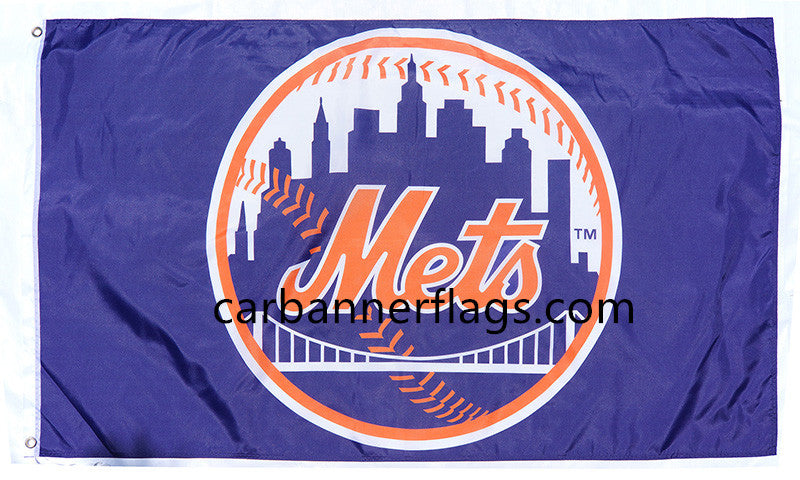 New York Mets Flag 3 x 5 FT MLB Banner brass metal holes Flag 100% polyester