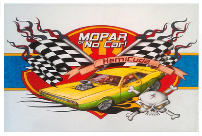 Mopar Flag-3x5 Checkered Banner-Metal Grommets