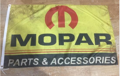 Mopar Flag-3x5 Checkered Banner-Metal Grommets