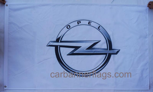 Opel Flag-3x5 Banner-100% polyester-White
