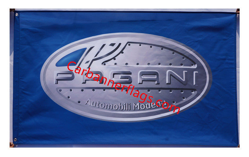 Pagani Automobili Flag-3x5 Banner-100% polyester-Blue