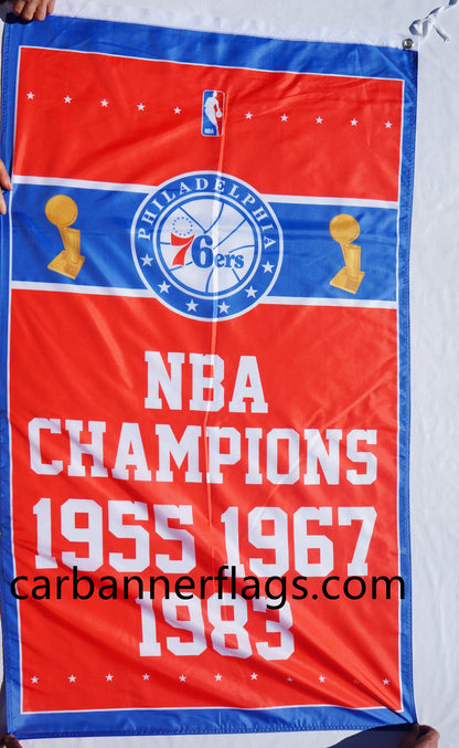 Philadelphia 76ers Flag-3x5 NBA 76ers Banner-100% polyester