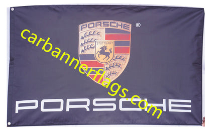 Porsche Flag-3x5 Banner-100% polyester-2 sided