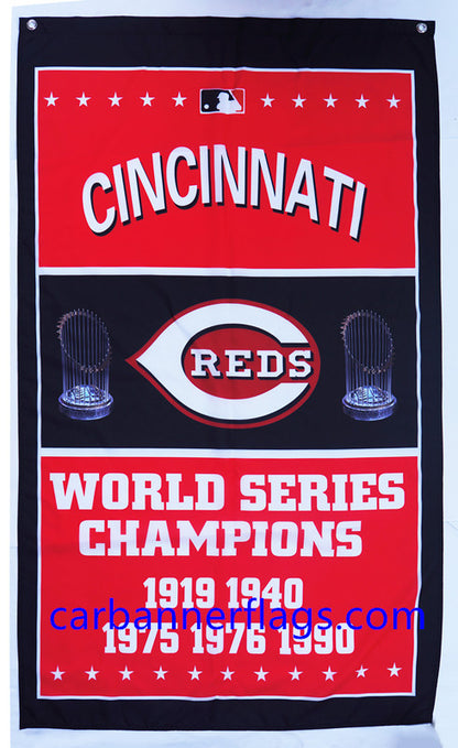 Cincinnati Reds Flag-3x5Ft MLB Reds Banner-100% polyester