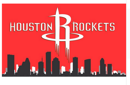 Houston Rockets Flag-3x5Ft NBA Rockets Banner-100% polyester