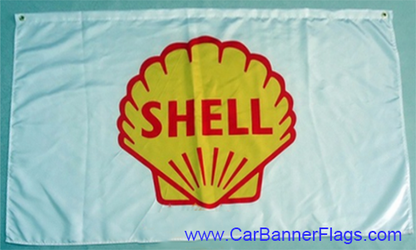 Shell Flag-3x5 FT Banner-100% polyester-2 Metal Grommets