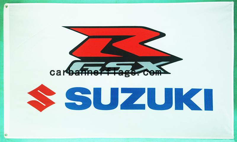 Suzuki Flag-3x5 Banner-100% polyester-White