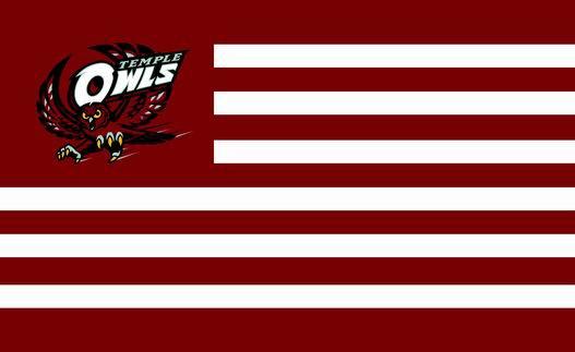 NCAA Temple Owls Flag 90*150CM Temple University banner 100% Polyester Digital Printing