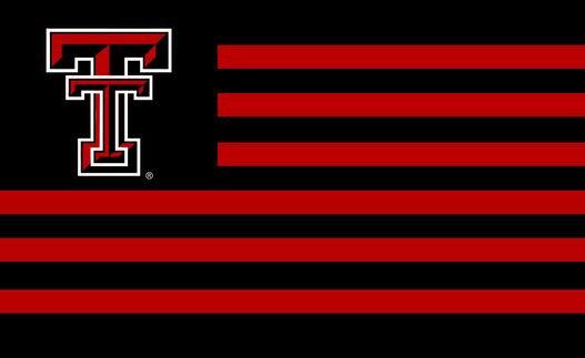 NCAA Texas Tech Red Raiders Flag 3xft  University of Texas Tech banner 150 X 90CM  100% polyester