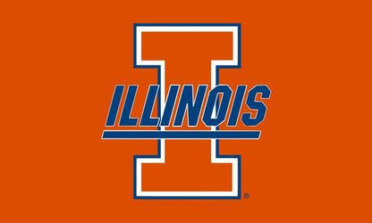 NCAA Illinois Fighting Illini Flag University of Illinois Banner,100% polyester flag,3*5 ft