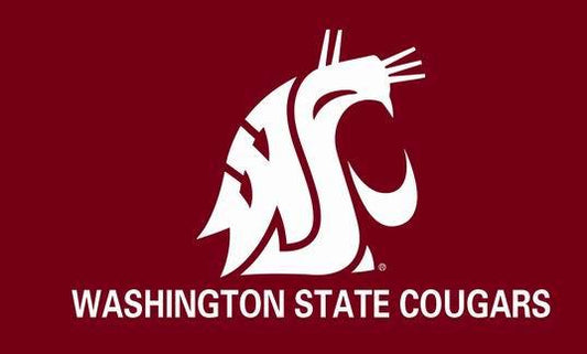 NCAA Washington State Cougars Flag 3x5Ft Washington State University flag,100% polyester